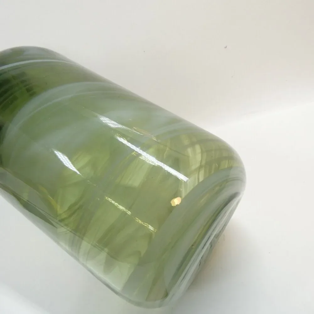 Ikea Iina Vuorivirta Green Swirl Glass Vase 2017 MCM